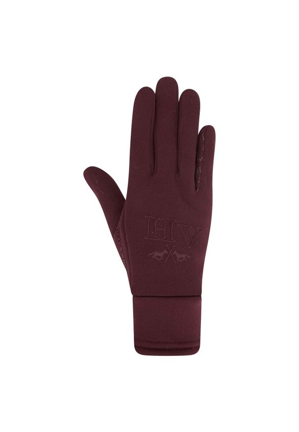 HV POLO - Damskie zimowe rękawiczki jeździeckie HV Polo. Kolor: czerwony. Sezon: zima. Sport: jeździectwo