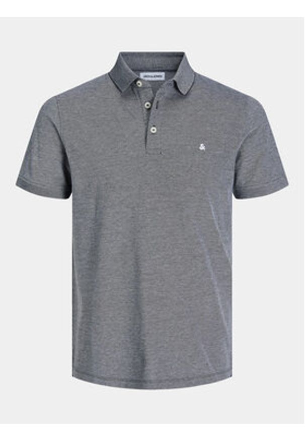 Jack & Jones - Jack&Jones Polo Paulos 12136668 Szary Slim Fit. Typ kołnierza: polo. Kolor: szary. Materiał: bawełna