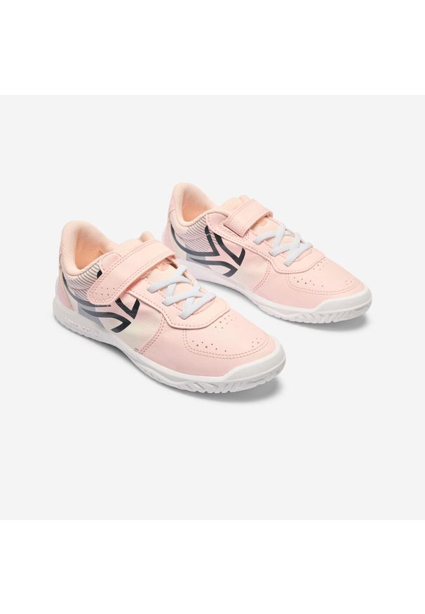 Decathlon - Buty dla dzieci Artengo TS 130. Zapięcie: rzepy. Kolor: biały, wielokolorowy, różowy, niebieski. Materiał: poliester