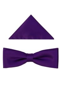 Modini - Fioletowa mucha męska - slim - B4. Kolor: fioletowy. Materiał: poliester, tkanina. Styl: elegancki #1