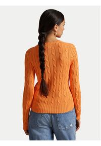 Polo Ralph Lauren Sweter 211971869014 Pomarańczowy Slim Fit. Typ kołnierza: polo. Kolor: pomarańczowy. Materiał: bawełna #4