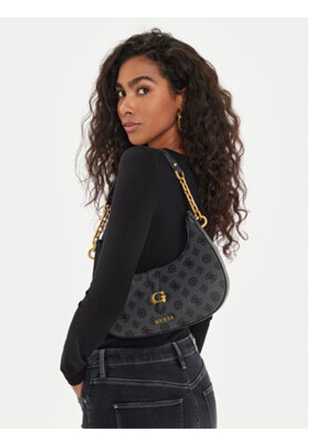 Guess Torebka Kuba HWPA93 29180 Szary. Kolor: szary. Materiał: skórzane