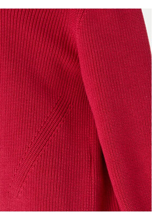 Tommy Jeans Sweter Badge DW0DW21676 Różowy Relaxed Fit. Kolor: różowy. Materiał: bawełna