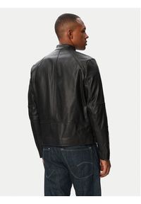 Hugo - HUGO Kurtka skórzana Likos 50564039 Czarny Slim Fit. Kolor: czarny. Materiał: skóra #2