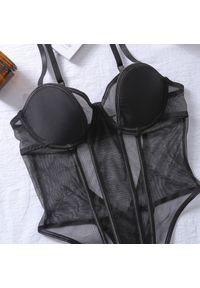 Intica - Body push-up z efektem modelującym sylwetkę Irmgard. Kolor: czarny. Materiał: materiał #5