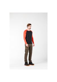 WOOLONA - Spodnie turystyczne męskie z wewnętrzną warstwą 100% merino Woolona Trek. Kolor: brązowy, zielony, wielokolorowy. Sezon: lato. Sport: turystyka piesza