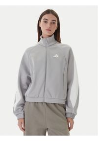 Adidas - adidas Bluza Stadium KA6251 Szary Loose Fit. Kolor: szary. Materiał: bawełna
