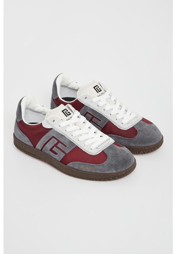 Balmain - Sneakersy męskie skórzane BALMAIN. Materiał: skóra