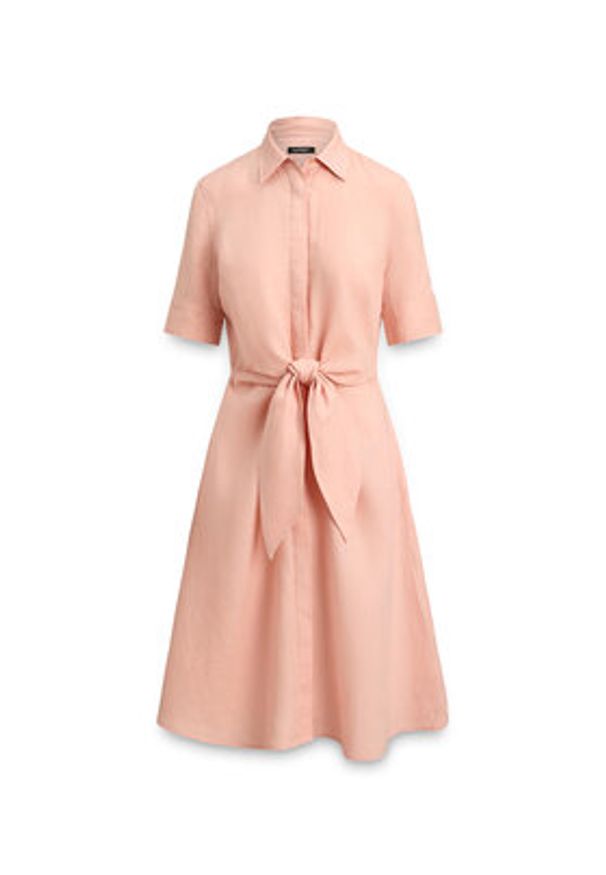 Lauren Ralph Lauren - LAUREN RALPH LAUREN Sukienka koszulowa 200905667023 Różowy Regular Fit. Kolor: różowy. Materiał: len. Typ sukienki: koszulowe
