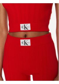 Calvin Klein Jeans Top Label J20J223152 Czerwony Slim Fit. Kolor: czerwony. Materiał: lyocell