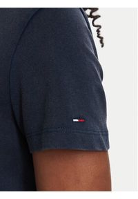 Tommy Jeans T-Shirt Heritage Logo DW0DW22816 Granatowy Regular Fit. Kolor: niebieski. Materiał: bawełna #4