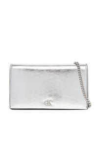 Calvin Klein Torebka Ck Metallic Wallet On Chain LV04F3320G Srebrny. Kolor: srebrny. Materiał: skórzane #6