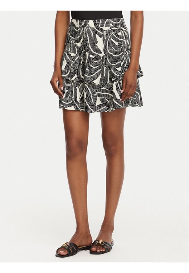 only - ONLY Spódnica mini Nova 15372459 Szary ciemny Regular Fit. Kolor: szary. Materiał: wiskoza