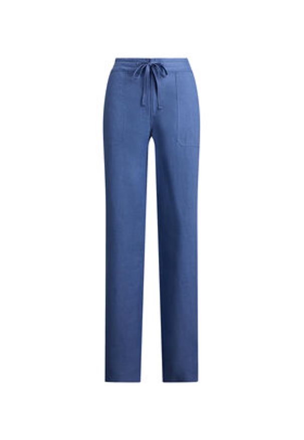 Lauren Ralph Lauren - LAUREN RALPH LAUREN Spodnie materiałowe 200735136025 Niebieski Regular Fit. Kolor: niebieski. Materiał: len