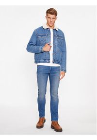 Wrangler Kurtka jeansowa 124Mj 112341083 Niebieski Regular Fit. Kolor: niebieski. Materiał: bawełna