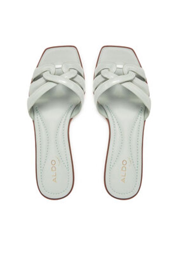 Aldo Klapki Augustia 13917636 Zielony. Kolor: zielony. Materiał: skóra