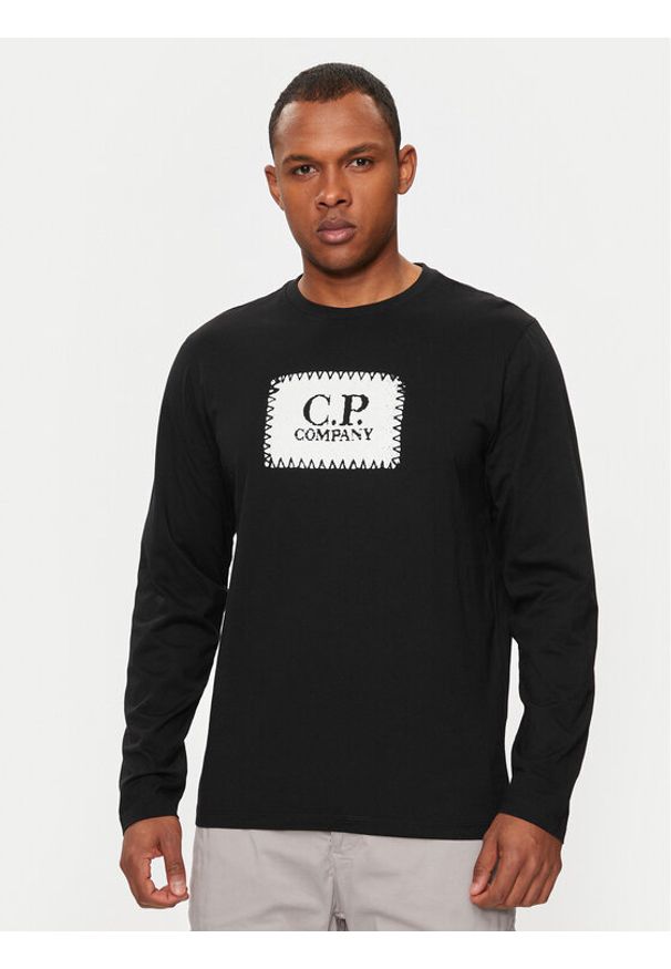 C.P. Company Longsleeve 16CMTS265A005100W Czarny Regular Fit. Kolor: czarny. Materiał: bawełna. Długość rękawa: długi rękaw