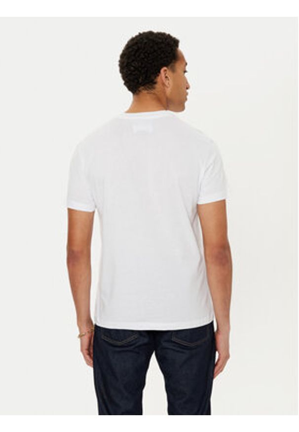 Versace Jeans Couture T-Shirt 78GAHT05 Biały Regular Fit. Kolor: biały. Materiał: bawełna
