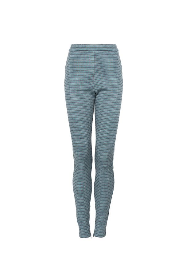 Pinko Spodnie "Pasqualina" | 1G18AY A0AN | Kobieta | Wielokolorowy. Kolor: wielokolorowy. Materiał: poliamid, wiskoza, elastan. Wzór: kratka. Styl: elegancki, klasyczny