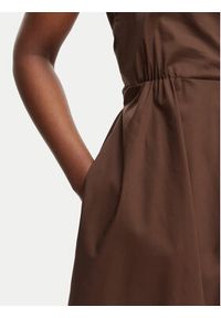 Fracomina Sukienka codzienna FS26SD2010W40201 Brązowy Regular Fit. Okazja: na co dzień. Kolor: brązowy. Materiał: bawełna. Typ sukienki: proste. Styl: casual #3