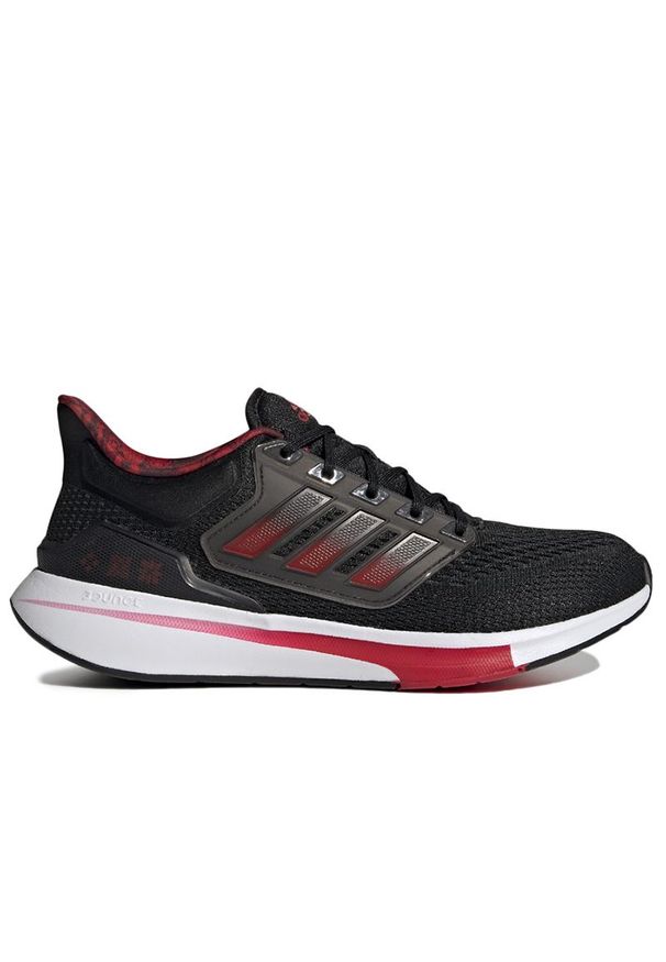Adidas - Buty adidas EQ21 Run GZ4053 - czarno-czerwone. Zapięcie: sznurówki. Kolor: wielokolorowy, czarny, czerwony. Materiał: materiał, guma. Szerokość cholewki: normalna. Sport: bieganie