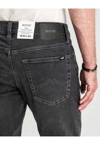Mustang - Męskie Spodnie Jeansowe MUSTANG Tramper Straight Denim Black 1016083 4000 803 #8