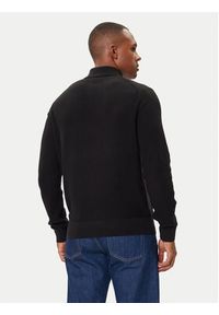 Lacoste Sweter AH5187 Czarny Regular Fit. Kolor: czarny. Materiał: bawełna #3