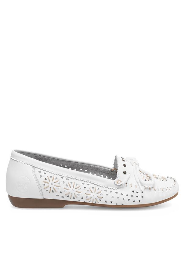 Mokasyny Rieker. Kolor: biały