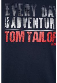 Tom Tailor - Komplet piżamowy. Kolor: niebieski. Materiał: materiał. Długość: długie. Wzór: nadruk #3
