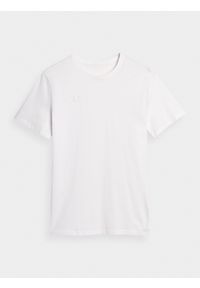 4f - 4F T-shirt regular gładki męski - biały XXL. Okazja: na co dzień. Kolor: biały. Materiał: dzianina, jersey, bawełna, materiał. Wzór: gładki. Styl: casual, klasyczny #1