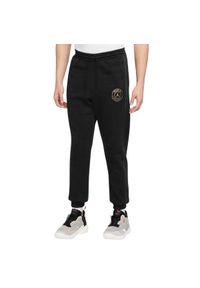 Nike - Męskie Spodnie Do Biegania Z Polaru Paris Saint Germain FC. Kolor: czarny. Materiał: polar