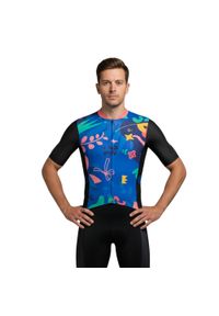 C-LAB - Koszulka rowerowa męska Ottima Matissa. Kolor: niebieski. Długość rękawa: krótki rękaw. Długość: krótkie. Sport: kolarstwo