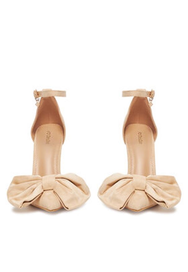 DeeZee Szpilki HT6176-57 Beżowy. Kolor: beżowy. Materiał: materiał. Obcas: na szpilce