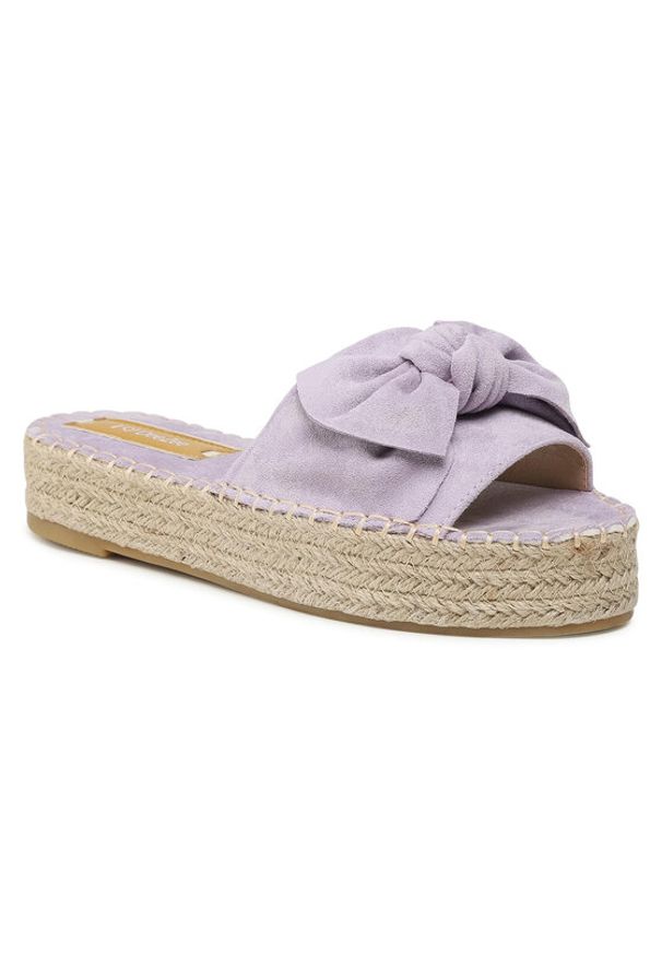 DeeZee Espadryle WSS990-81 Fioletowy. Kolor: fioletowy. Materiał: materiał