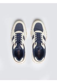 Big-Star - Sneakersy męskie granatowe TT174197 403. Okazja: na co dzień. Nosek buta: okrągły. Zapięcie: sznurówki. Kolor: niebieski. Materiał: materiał, syntetyk, jeans. Wzór: aplikacja #3