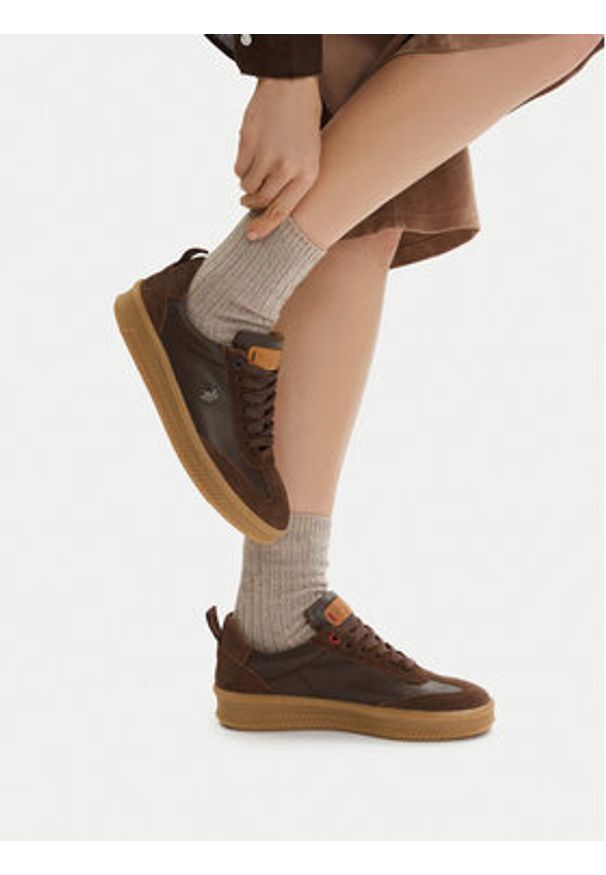 U.S. Polo Assn. Sneakersy EO-YANA001W/6SL1 Brązowy. Kolor: brązowy. Materiał: skóra