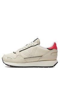 Emporio Armani Sneakersy X3X058 XN205 Q860 Beżowy. Kolor: beżowy. Materiał: skóra #5