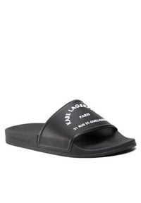 Karl Lagerfeld - KARL LAGERFELD Klapki KL70008 Czarny. Kolor: czarny. Materiał: skóra #4
