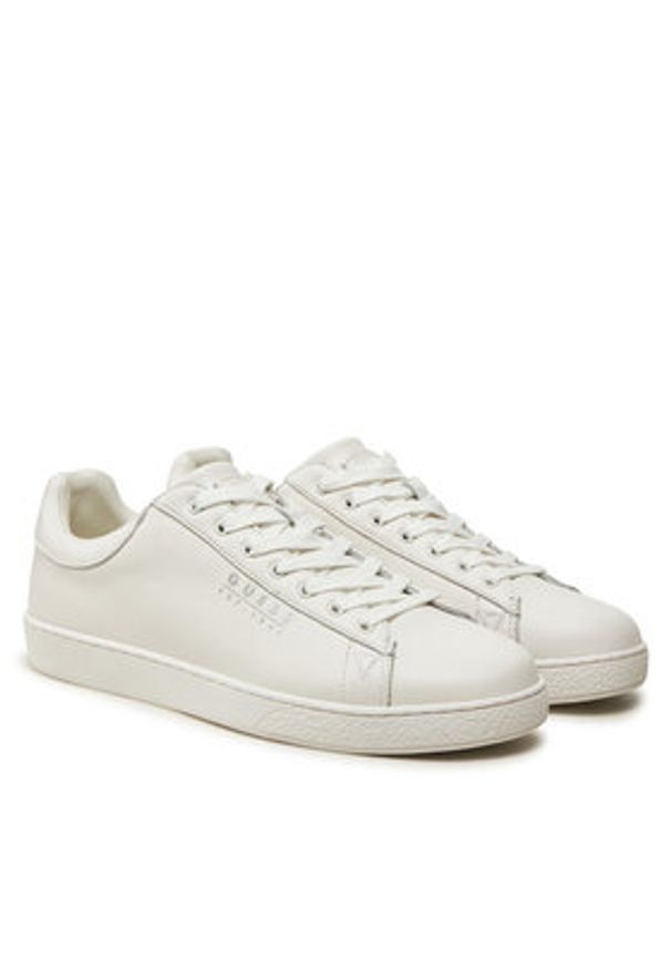Guess Sneakersy Nola FMTNOL ELE12 Biały. Kolor: biały. Materiał: skóra