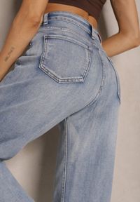 Renee - Niebieskie Jeansy High Waist Mom Fit Zolseli. Okazja: na co dzień. Stan: podwyższony. Kolor: niebieski. Styl: elegancki, casual #4