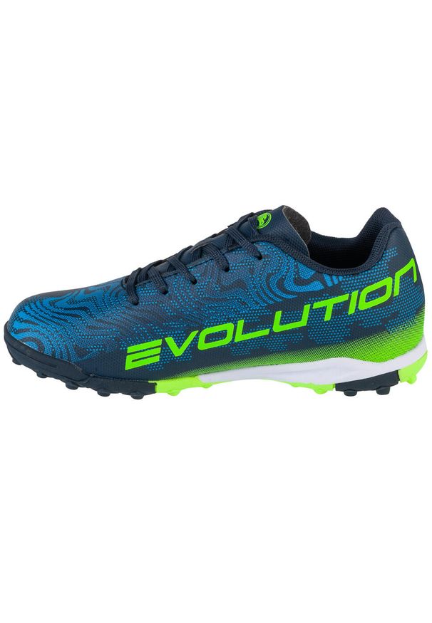 Joma - Buty piłkarskie turfy chłopięce, Evolution Jr 25 EVJS TF. Kolor: niebieski. Sport: piłka nożna