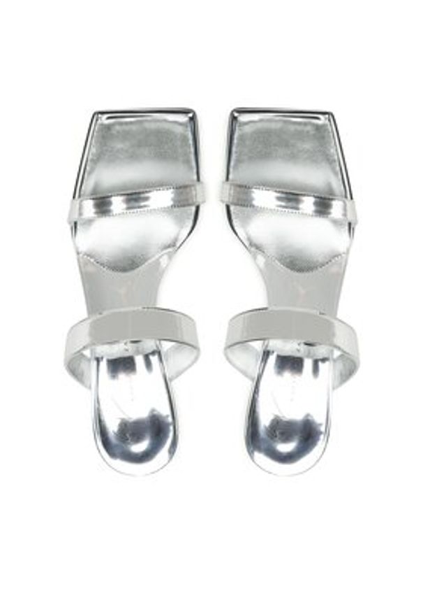 Giuseppe Zanotti - GIUSEPPE ZANOTTI Klapki E300017 Srebrny. Kolor: srebrny. Materiał: skóra