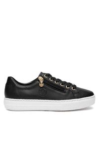 Rieker Sneakersy L59L1-01 Czarny. Kolor: czarny. Materiał: skóra #1
