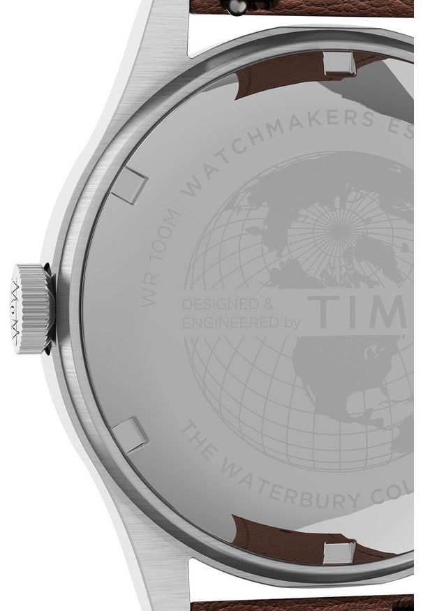 Timex - Zegarek TW2U90400. Kolor: srebrny. Materiał: skóra, materiał