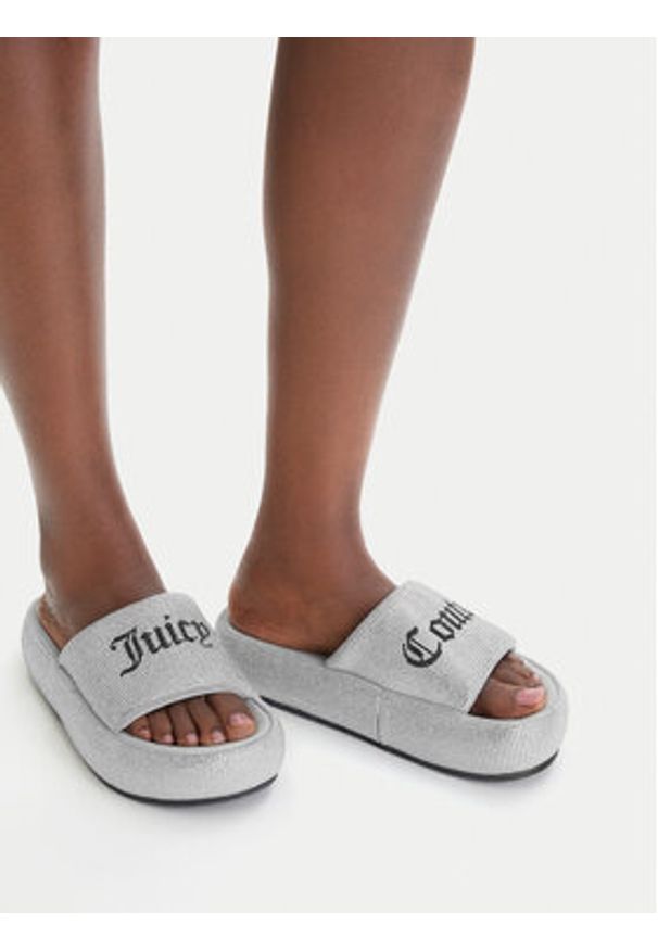 Juicy Couture Klapki CEO-WSS21515-04 Szary. Kolor: szary. Materiał: materiał