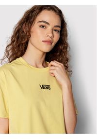 Vans T-Shirt Flying V VN0A7YUT Żółty Oversize. Kolor: żółty. Materiał: bawełna