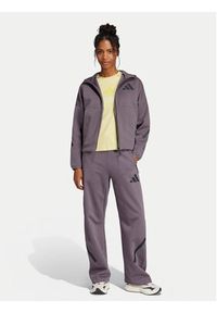 Adidas - adidas Bluza Z.N.E. JD5985 Szary Loose Fit. Kolor: szary. Materiał: bawełna