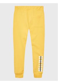 United Colors of Benetton - United Colors Of Benetton Spodnie dresowe 3BC1CF02M Żółty Regular Fit. Kolor: żółty. Materiał: bawełna, dresówka #3