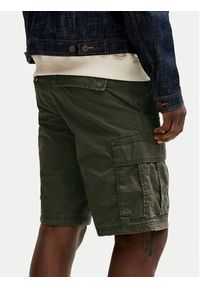 Jack & Jones Szorty materiałowe Cole Frank 12291369 Zielony Regular Fit. Kolor: zielony. Materiał: bawełna #4