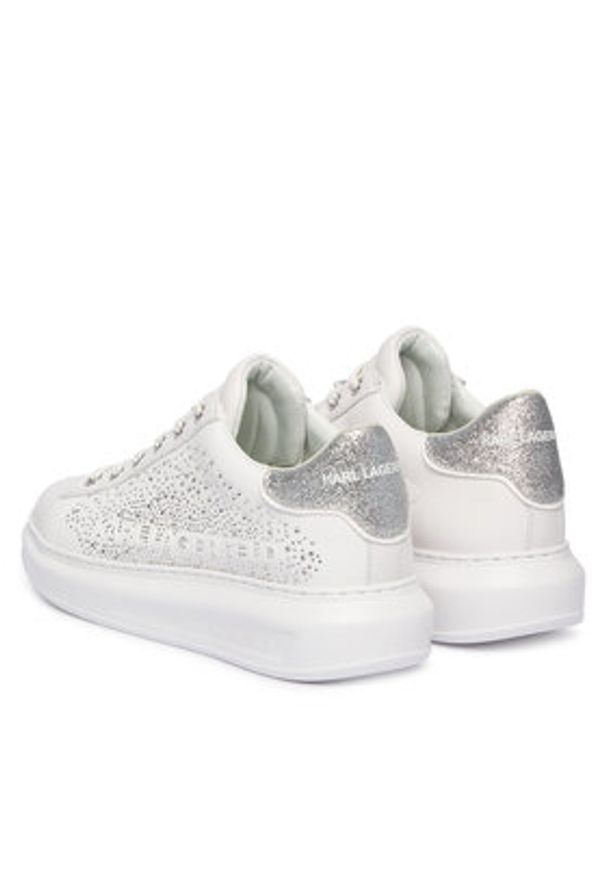 Karl Lagerfeld - KARL LAGERFELD Sneakersy Kapri KL62556 Biały. Kolor: biały. Materiał: skóra